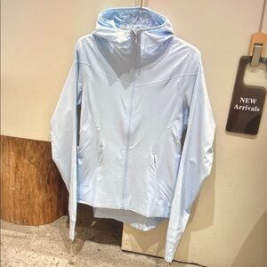 lululemon Mist Over athletica Light Blue Hooded Full-Zip Jacket